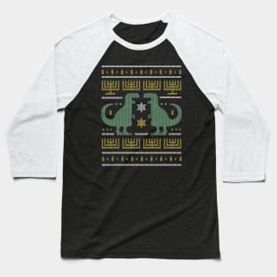 Dino ugly chrismas Baseball T-Shirt